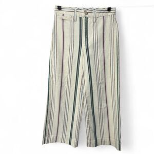 Madewell Emmett Pants Wide-Leg High-Rise Striped Casual Women 26 EUC